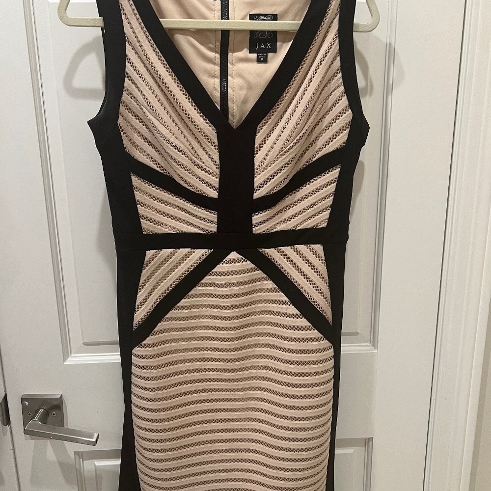 Nude and Black Dress